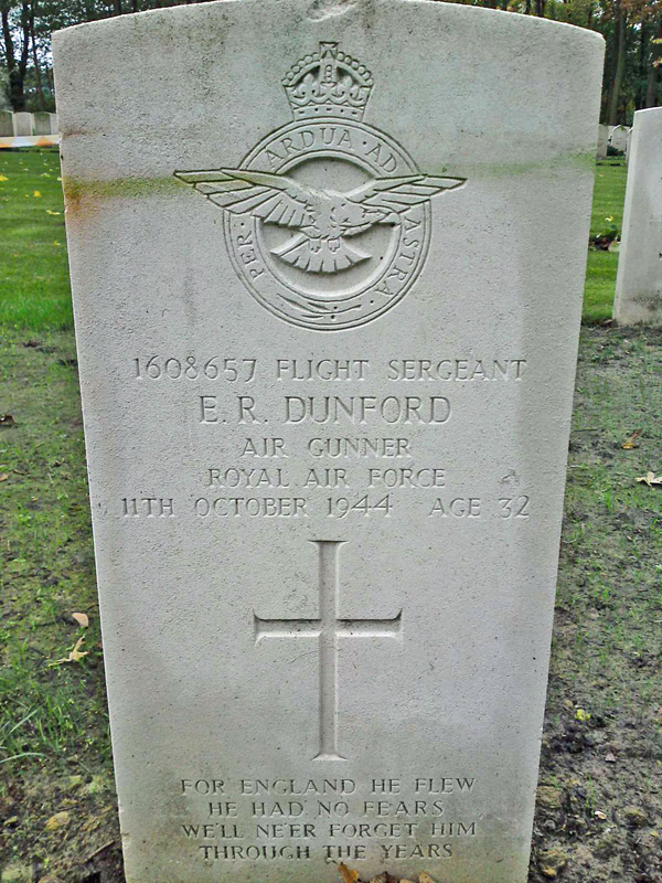 Sgt Edward Roy Dunford<br /><br /><br />died on active duty - October 11th, 1944 - 101 Sqdn.